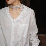The New Casual Blogger Style Style Simple Slanted Blouse Is Quite Inclusive Of Free Ironing Shirt For Women