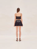 2025 New Personalized Street Metal Decoration Folded Under The Hem Sling Skirt Suit Woman