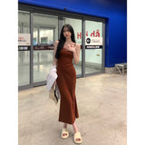 Summer New Sexy Babes Hanging Dress Pure Lust Wind To Show Thin Temperament Ass Long Skirt Woman