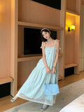 Dopamine Striped Sling Dress Girl Spring And Summer Romantic French Sweet Temperament Super Fairy Dew Back Seaside Holiday Dress