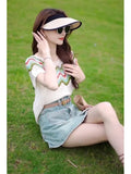 This Year's Popular Beautiful Summer Dress With Denim Skirt Knitted Top Fashion Small Striped Short-Sleeved T-Shirt Girl