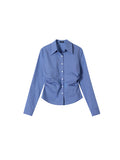 Hidzy Prep Students Retro Temperament Wrinkle Shirts With Thin Tops For Many Seasons Wearing Plaid Shirts