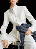 2026 Spring New 'Virtual Character' South Korea Flattened Double-Headed Zipper Shirt Double-Folded Leg Pants