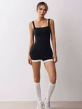 Crash Cloud-Sensitive Joint-Dressed Woman Hollow Beauty Back Wide Shoulder Strap Yoga Suit Sports Running Bodysuit