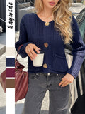 Dili Leisure Vacation Premium Hairy Long Sleeve Shirt Sweater Women's Winter 2025
