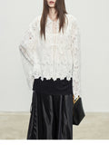 2026 Spring New Retro French Three-Dimensional Hollow Lace Exquisite Sun Protection Shirt Coat Woman