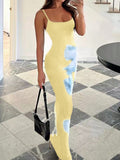 Dili Temperament Elegant Wind Small Sling Print Dress Dress Women's Dress 2025 Summer