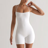 Dili 2025 Spring And Summer Sexy Solid Color Home Sling Outdoor Body-Repair Trousers Yoga Dress Women's Clothing