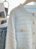 2026 Spring New Milk Knitted Jersey Sweater Short Coat Lady Lazy