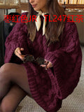 Dili Casual Holiday Wool Long-Sleeved Coat Sweater Women's Clothing 2025 Autumn And Winter