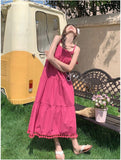 Dopamine Wears Sling Dress Summer 2026 New Sent With Sweet Seaside Holiday Loose Dress