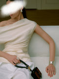 Summer New Set Thin Hip Siky BI Into The Three Folds Half-Dress Top