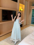 Dopamine Striped Sling Dress Girl Spring And Summer Romantic French Sweet Temperament Super Fairy Dew Back Seaside Holiday Dress