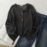 Tiansi Knitted Sun Cardigan Women Thin Breathable Long Sleeves Outside Air Conditioning Shirt Summer