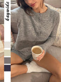 Dili Casual Simple Solid Color Long-Sleeved Coat Sweater Women's 2025 Autumn And Winter