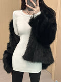 White Shoulder Velvet Long-Sleeved T-Shirt Girl Spring And Autumn Winter Korean Simple Repair Inside Plus Velvet Bottom Shirt Blouse Tide