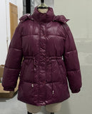 Autumn And Winter Explosion Warm Hooded Repair Rope Thick Cotton Coat 2025 Women's New