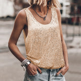 2025 New Summer Women's Fashion Sleek Design U Collar Vest Exquisite Niche Sleeveless Top