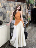 Summer Dress With A Complete Set Of Fashion Net Red Fried Street Small Man Salt System Wearing A Vest Top Broad Leg Pants Two Sets