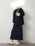 Mid-Long Dress Female Medard Color Quiet Luxury Style Simple Thin Inner Air Layer Bottom Dress