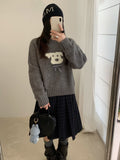 Super Good Korean Puppy Knitted Sweater Woman 2025 New Autumn And Winter South Korea Dongdaemun Burst Top