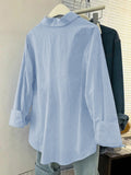 Dili Casual Simple Long-Sleeved Button Solid Color Shirt Women's Clothing 2025 Autumn And Winter