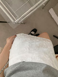 Milk White Pure Lust Wind Three-Dimensional Embroidered Flower Ass Skirt 2026 Summer New Korean Half Dress