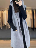 Mid-Long Vest Coat Women's Spring And Autumn Winter 2025 New Foreign Wear Fashion European Hooded Vest Vest