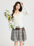 Gentle Style Temperament Fake Two Long Sleeves With T-Shirts 2026 Spring Design Slimming Bottom Shirt Top