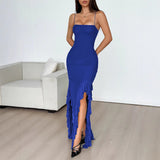 Dili Elegant Temperament Slings Broken Lace Dress Women's Dress 2025 Spring And Summer