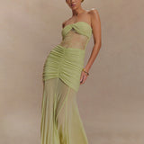 Spice Girl Braed Lace Sliced Dresses 2025 Summer New Famous Temperament Stunny Style Irregular Dress Woman
