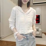 Advanced Sense Of Loose Long Sleeve Hooded Knitted Jersey Spring 2025 New Fashion Stylish Design Thin Sweater