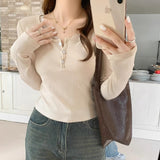 Pure Desire Low Collar Collar Collar Long-Sleeved T-Shirt Girl Spring And Autumn Lace Splicing Hottie Inside Slim Tops Bottom Shirt