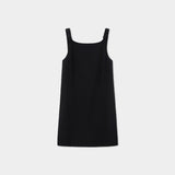 Summer New Refreshing Boat Collar Bow Drifting With Sleeveless Small Recommended Twill Dress