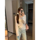 Round Collar Front Shoulder Short-Sleeved T-Shirt Girl Body Design Small Folds To The Waist Top Summer 2025 New