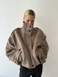 Explosion High-End Spring And Autumn Retro Fashion Collar Jacket 2025