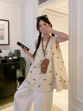 French Bow Loose Outer Wear Slings Women Summer New Small Age Reduction Design Sleeveless Vest
