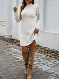 Dili Elegant Windy Solid-Sleeved Sweater Dress Dress Women's Dress 2025 Autumn And Winter