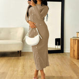 Dili Elegant Temperament High-End Bag Hip Dress Dress Women's Dress 2025 Autumn And Winter