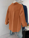 Dili Leisure Vacation Button Long Sleeve 100 Tower Shirt Women's Winter 2025
