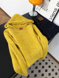 Korean Simple Gentle Hooded Knitted Sweater Women's Autumn And Winter Lazy Relaxation Casual Set Of Clothes