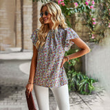 Dili Women's Clothing 2025 Spring And Summer Loose Leisure Shirt Hot Sale Of Broken Flower Collar Shirt Woman