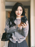 Korean Wearing Round-Neck Knitted Cardigan Women Early Autumn 2025 New Loose Thin Sweater Top Coat