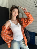 Sweet Hottie White Half-Necked Button Slings Waistcoat Women's Spring And Summer New Folded Bottom Shirt Sleeveless Top