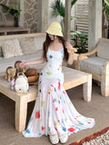 2026 Summer New French Sexy Sling With Sling Dress Fashion Design Feel Holiday Style Pure Dress Woman