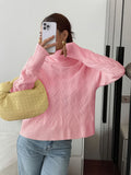 Dili Casual Solid Color Wool Woven Long-Sleeved Sweater Women's Clothing 2025 Autumn And Winter