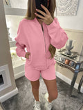 Dili Sports Long-Sleeved Coat Shorts Two-Piece Women's Suit 2025 Autumn And Winter