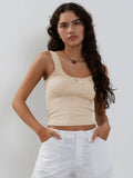 Y2K Women's New Pure Mb Sling Belt Vest With Lace Slimming Top Hottie Summer