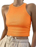2026 Women's Spring And Summer Short-Colored Solid Thread Sleeveless T-Shirt Vest Inside