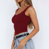 Dili Y2K Hottie Style Button With Vest T-Shirt Vest Women's Clothing 2025 Spring And Summer